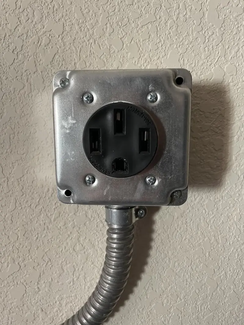 NEMA 14-50 outlet installed for Electrical Panel Upgrade in Rosemont